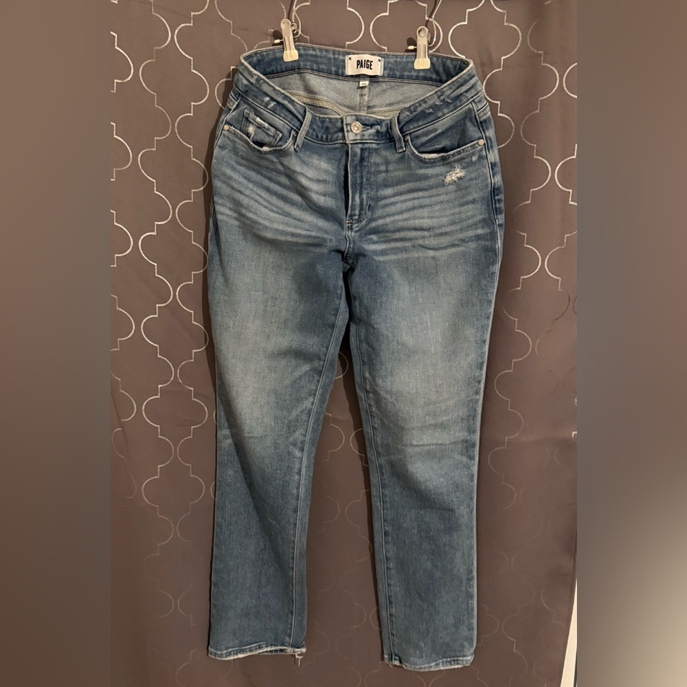 PAIGE Women's Straight Leg Jeans in Blue